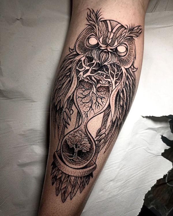 owltattoo #owl #legtattoo #legtattoos #tattooartist #girlswithtattoos... |  TikTok