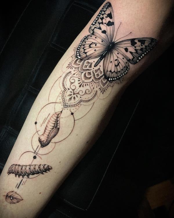 Tattoo uploaded by Jorge Z • Butterfly Life Cycle IG: JorgeZ.Art • Tattoodo