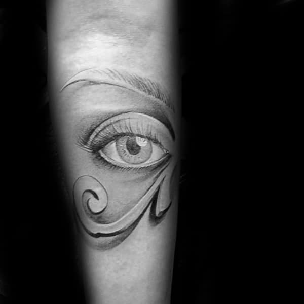 The eye of horus inner forearm tattoo