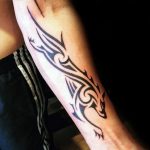 Tribal wolf half sleeve forearm tattoo design