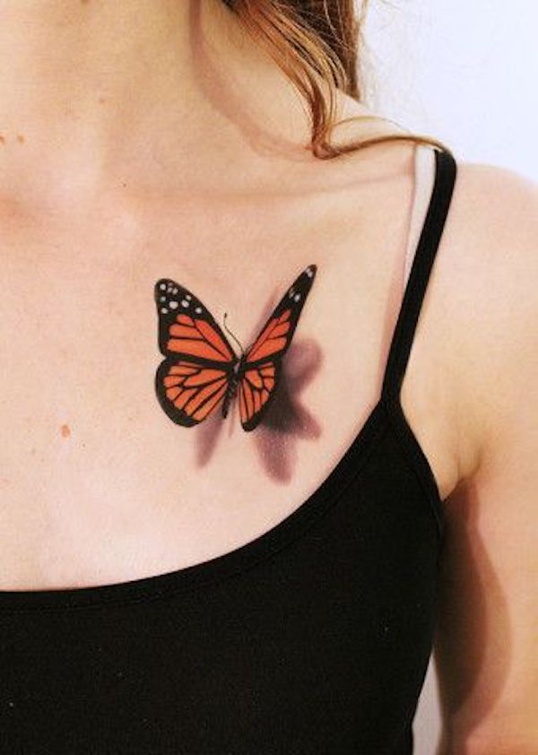 3d monarch butterfly tattoo