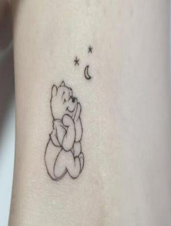 Bear Minimalist Tattoo - Temu