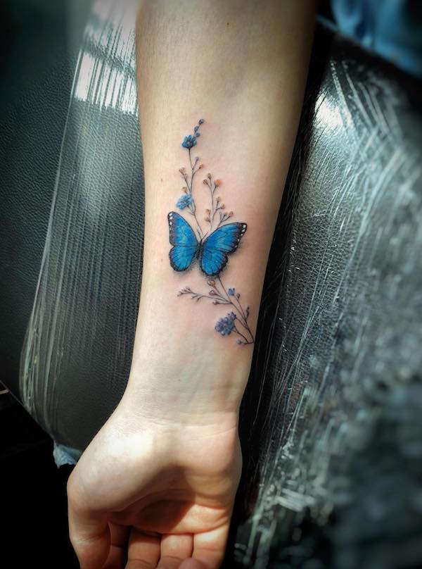 Butterfly Flower – Quick Temporary Tattoos