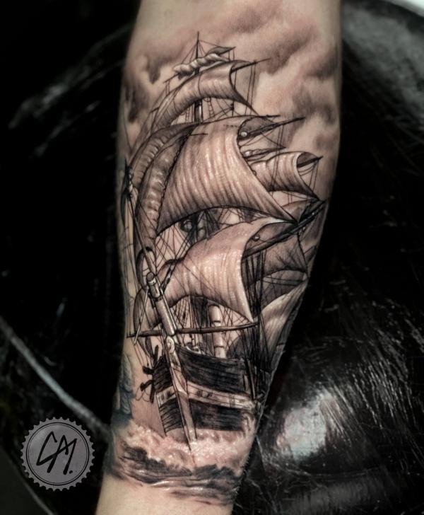 A ship sailing between life and death