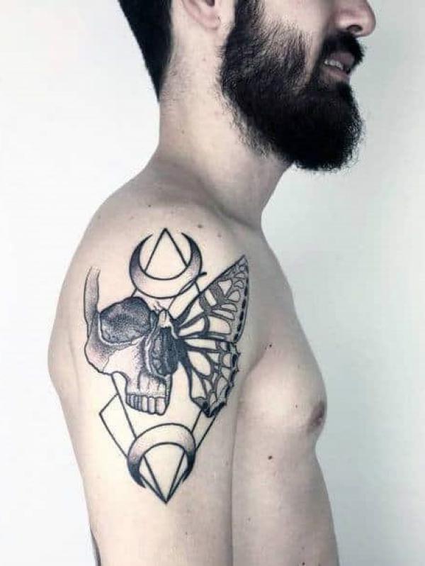 Abstract life and death tattoo