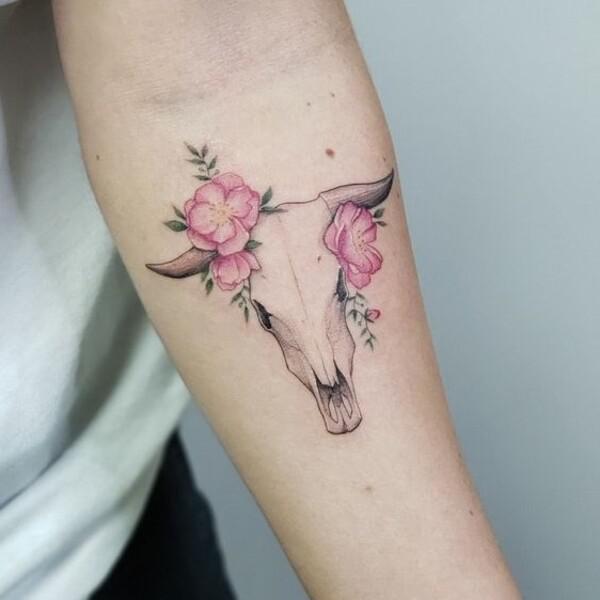45 Bull Skull Tattoo Meanings Designs and ideas  neartattoos