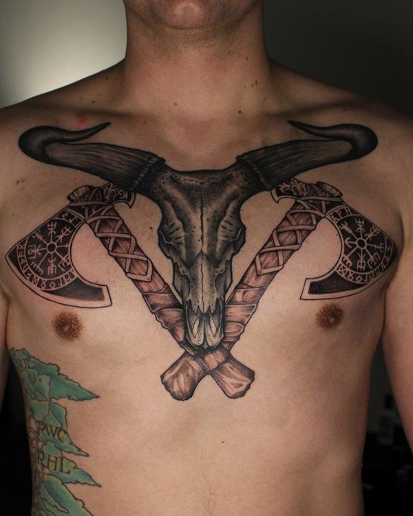 Bull skull and double Zodiac Axes