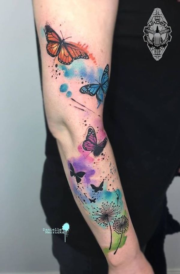 In Loving Memory Tim Wright  My tattoo is finished She touched up the  butterfly so your ashes are in it as well as the halo You will always be a  part