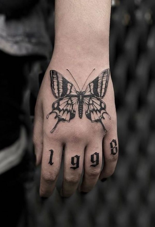 Butterfly with number 1998