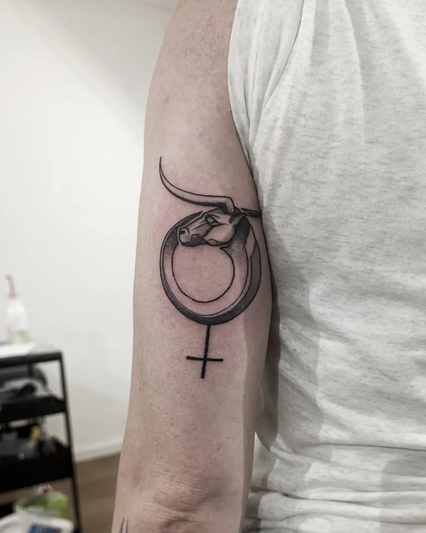 Creative Taurus Glyph design