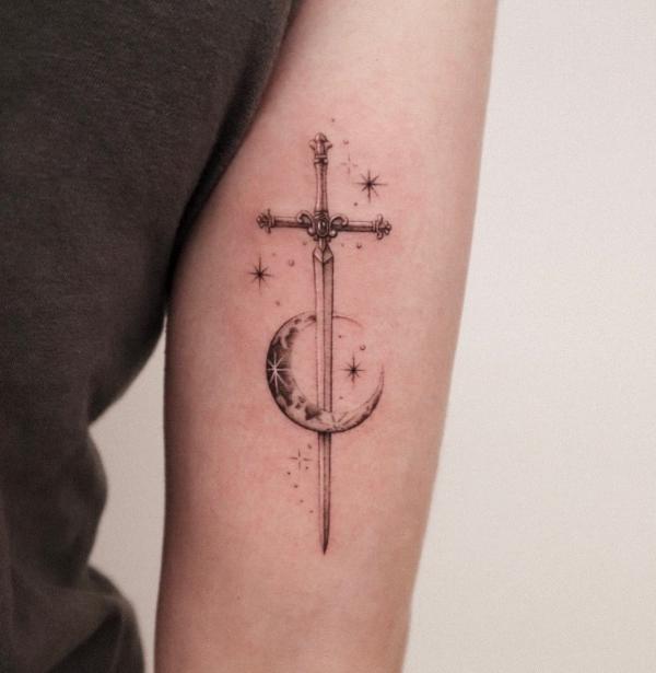 Lotus Flower And Crescent Moon Tattoo Meaning Best Flower Site