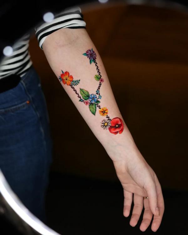 Floral Taurus Constellation shape