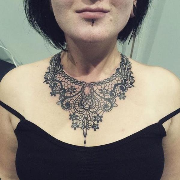 Lace Collar tattoo