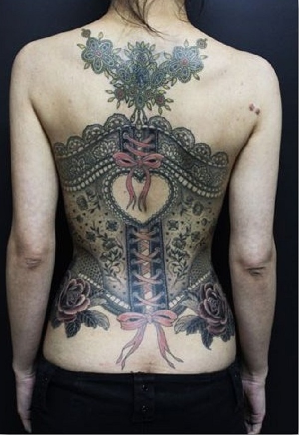 Lace Corset with double bows