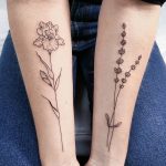 Line art iris tattoo