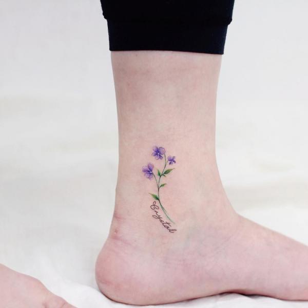 Violet Flower Tattoos: Embodying Beauty, Symbolism, and Enchantment ...