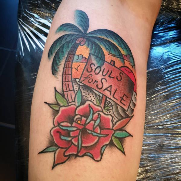 Souls for sale palm tree and rose