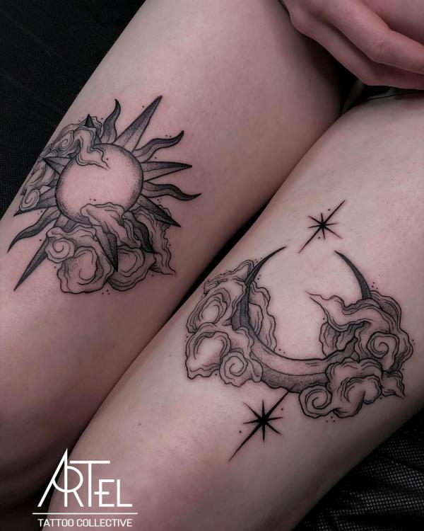 Sun moon and stars