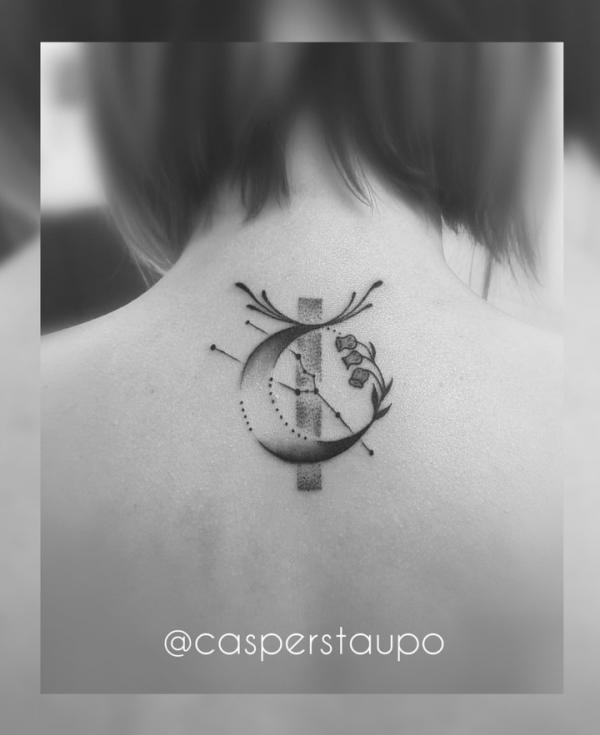 Taurus Glyph and Constellation dortwork