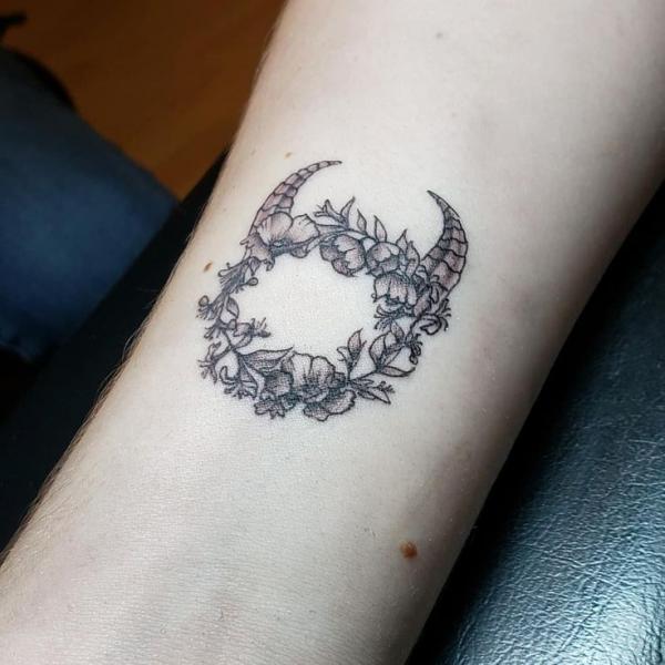 Taurus Glyph made with Flowers