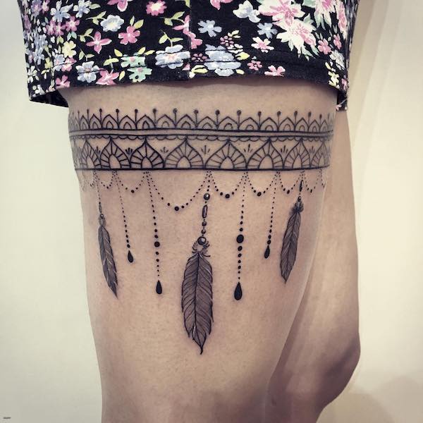 Garter tattoo on sale ideas