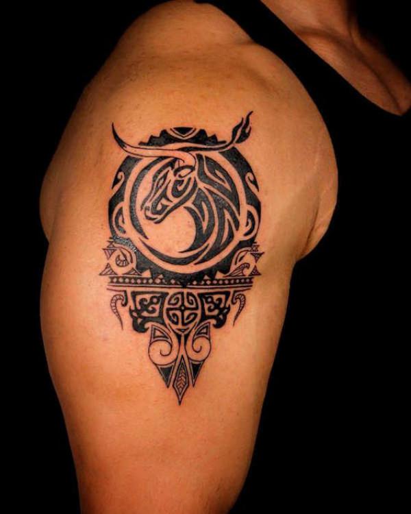 Tribal Taurus with Maori Patterns
