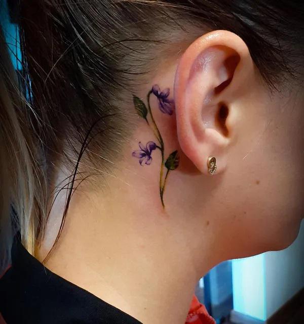 Gay tattoo.. Figured I'd post this here. Since violets were historically  given by lesbians/bi women as a symbol of love. : r/actuallesbians