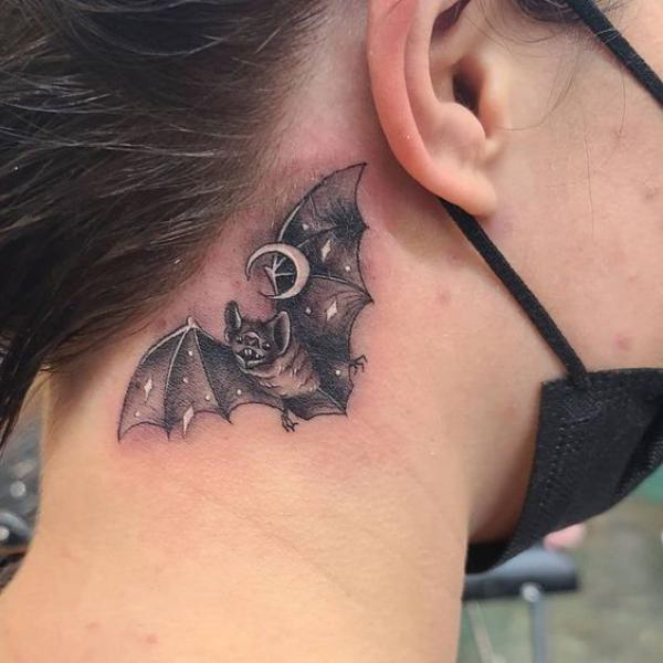 flying bats tattoo