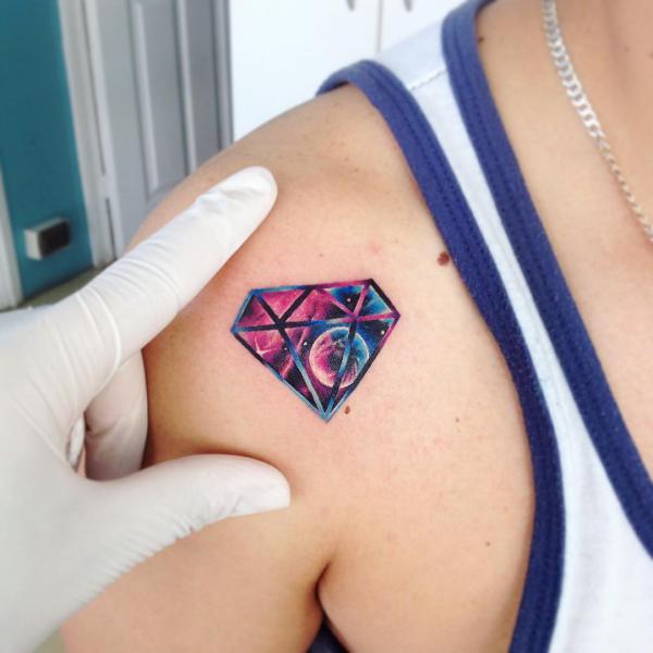 Diamond space tattoo