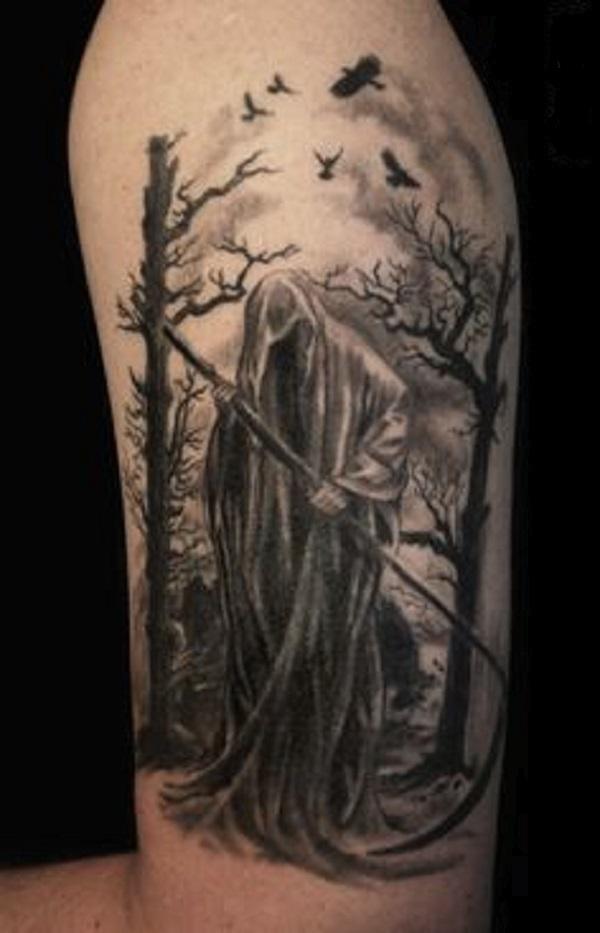 Grim Reaper in dead trees