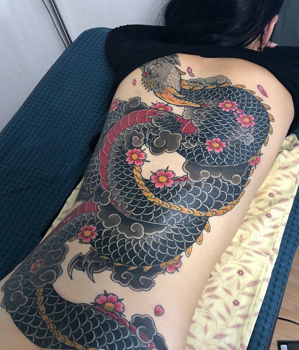 Buy Japanese Temporary Tattoo Back Tattoos Body Art Dragon Tattoo Online in  India  Etsy