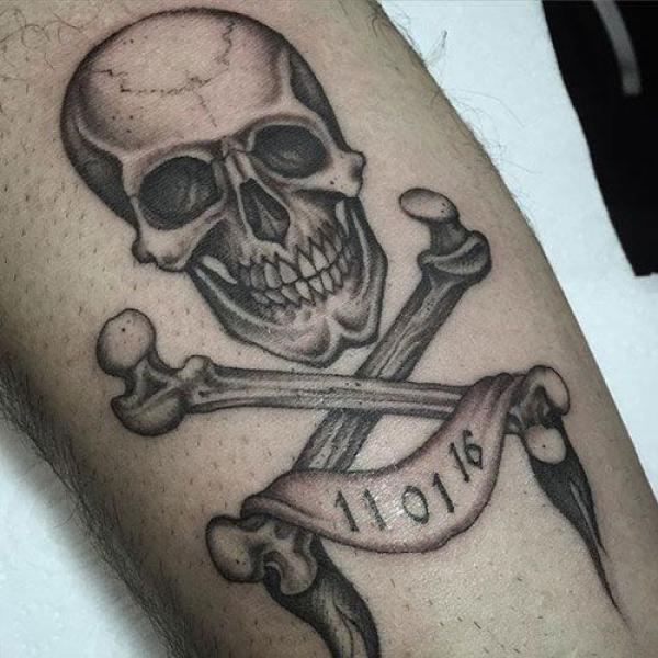 Jolly roger with a date