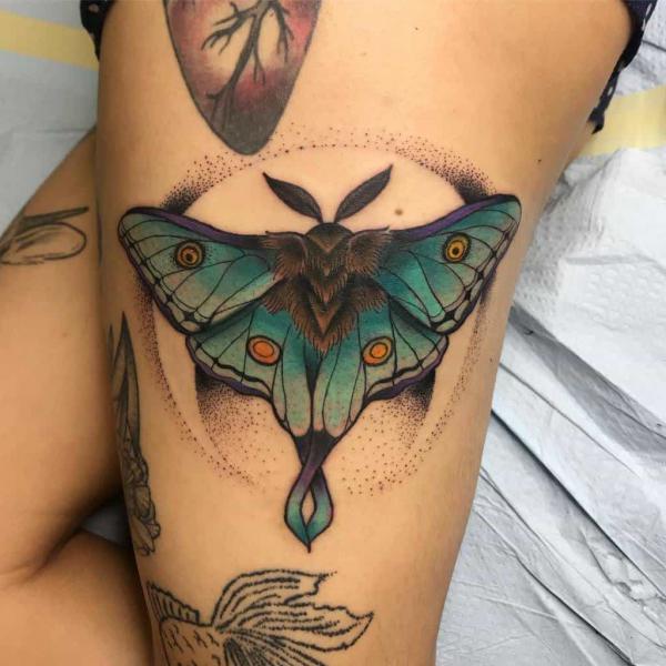 86 Remarkable Luna Moth Tattoos That Are On The Buzz Right Now