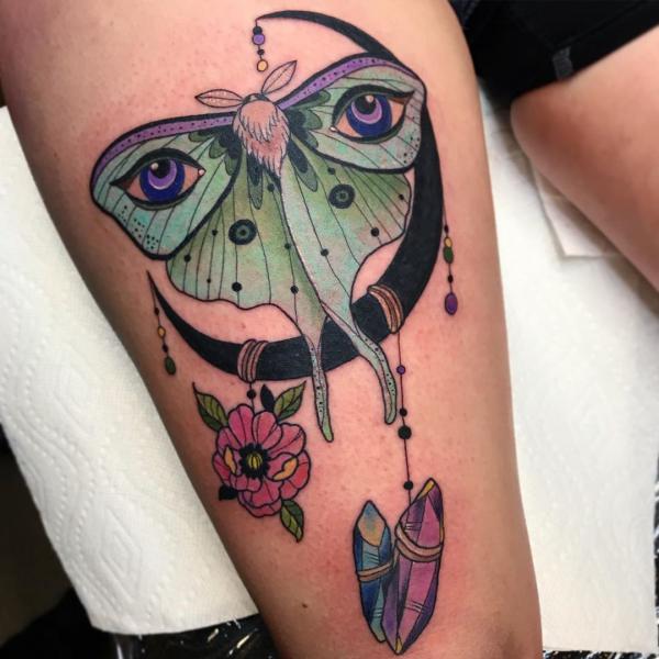 Luna moth tattoo by Spadi spaditattoos  For inquiries  appointments  email him directly at spaditattoosgmailcom  Instagram