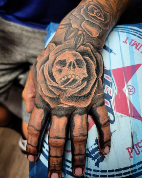 skeleton hand tattoo drawings