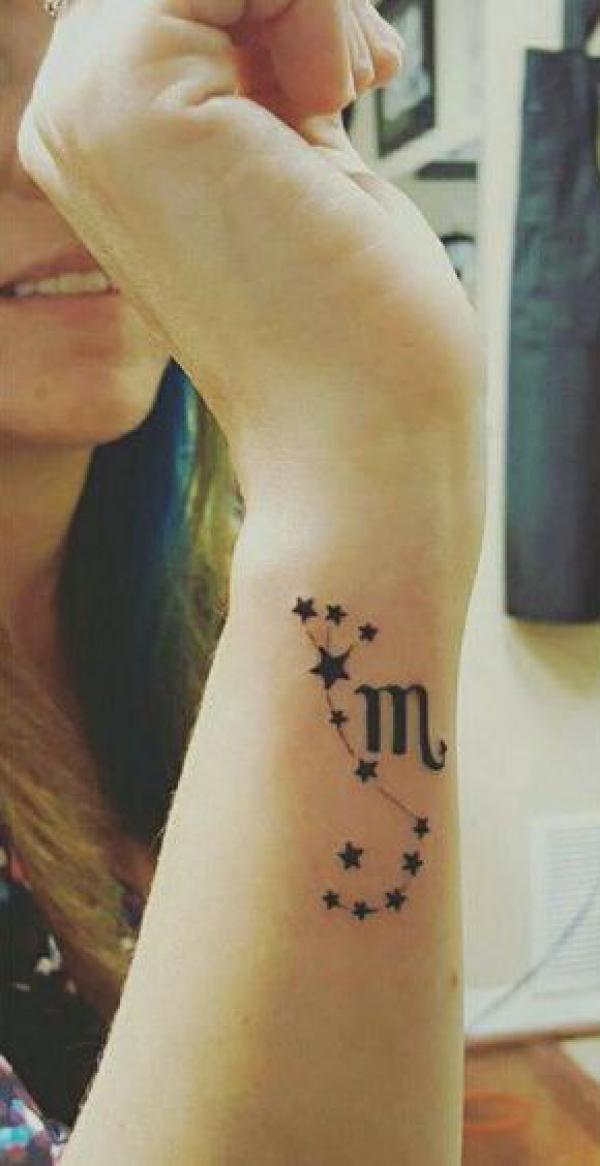Scorpius Constellation Temporary Tattoo  Set of 3  Tatteco
