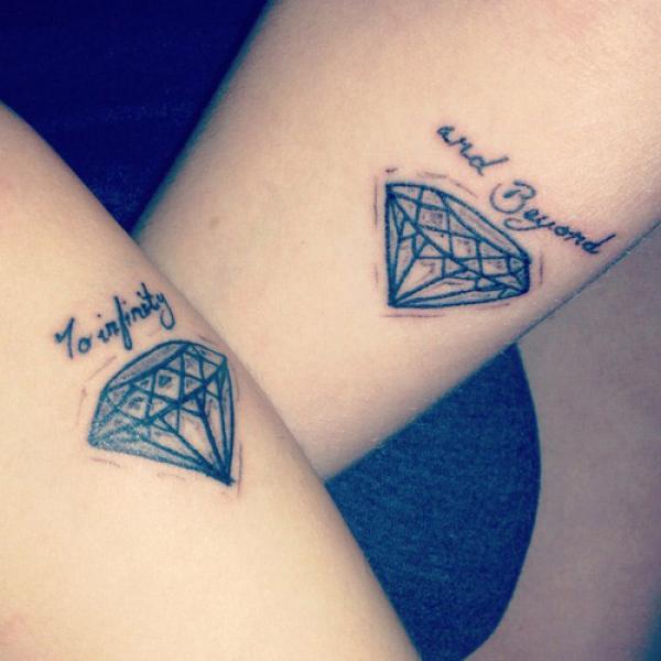 To infinity and beyond diamond tattoo