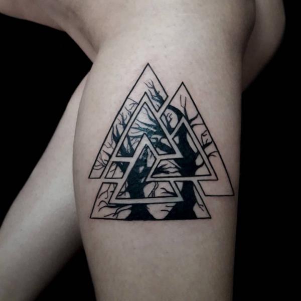 Valknut and tree of life