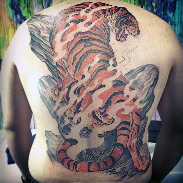 Japanese crawling tiger tattoo