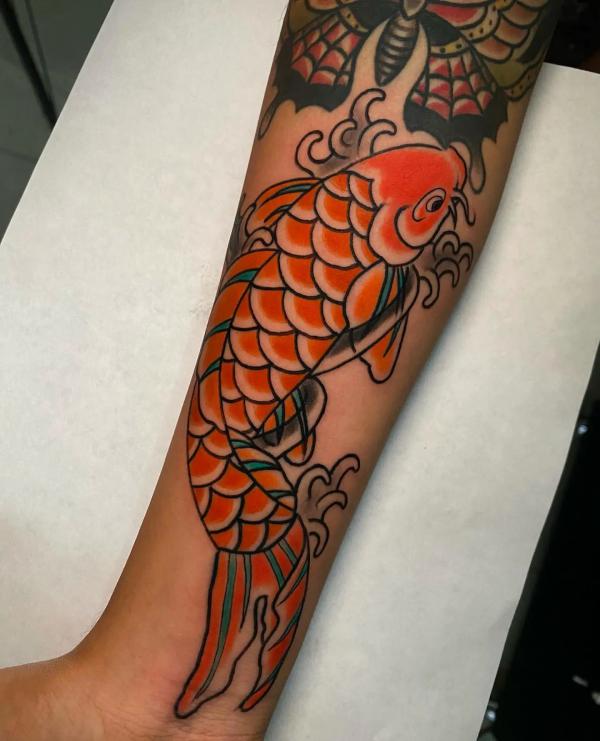 Buy Classic Japanese Koi Dragon Full Arm Sleeve Temporary Transfer Tattoo  17 X 48cm REALISTIC Japanese Biker Tattoo Online in India - Etsy