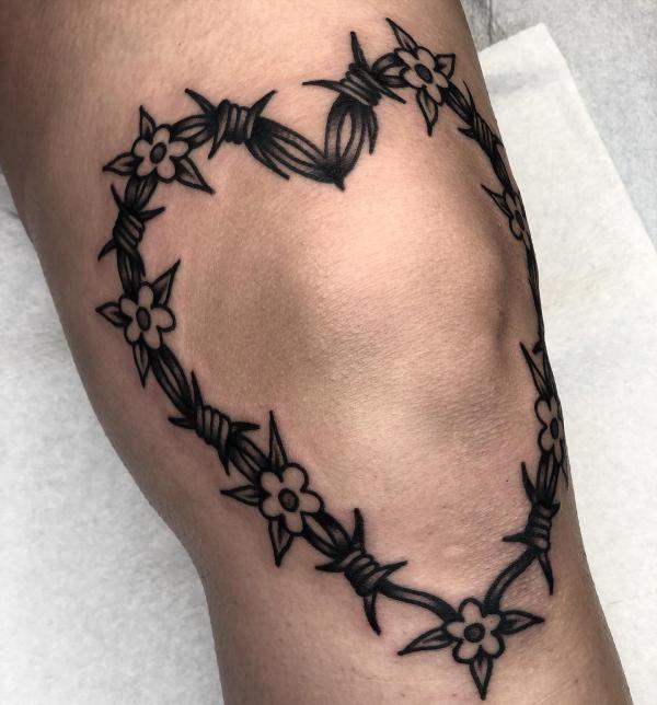 Barbed Wire Heart Tattoo The Meaning and Designs Art and Design