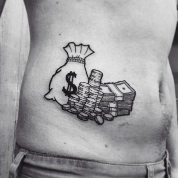 hustle money tattoo drawings