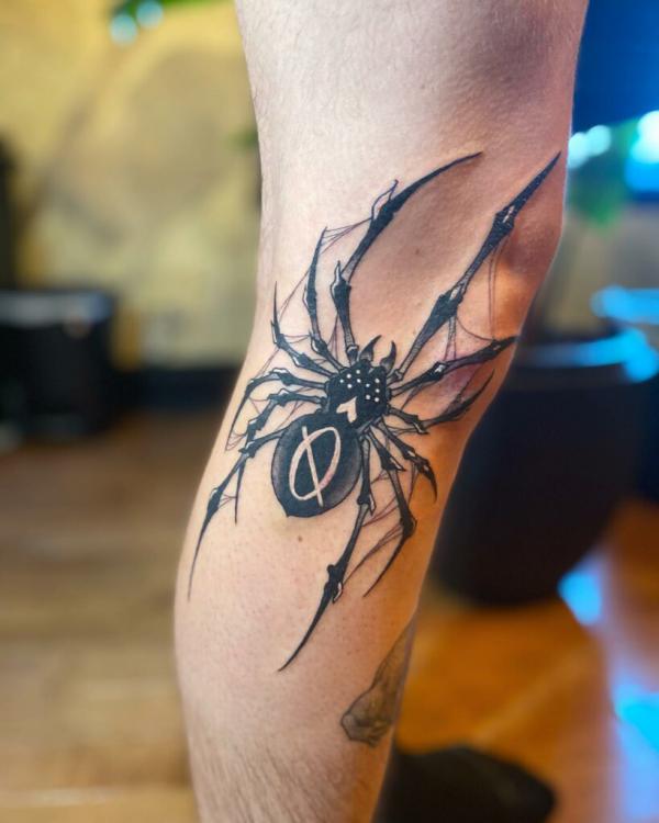 Spider Tattoos and Meanings | Spider tattoo, Web tattoo, Cross tattoo for  men