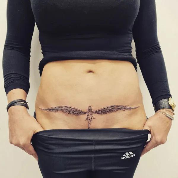 11 Tummy Tuck CoverUp Tattoos That Will Blow Your Mind  Outsons