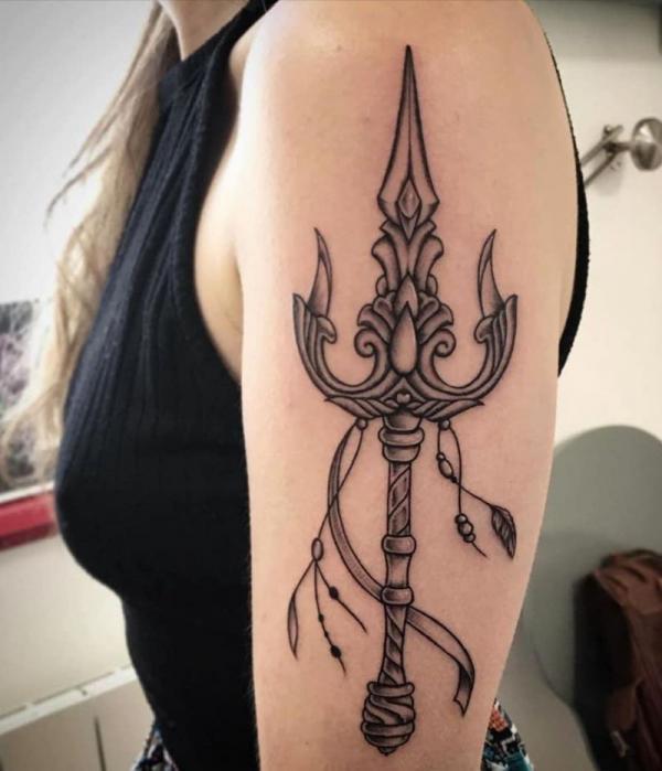 Feminine Trident tattoo