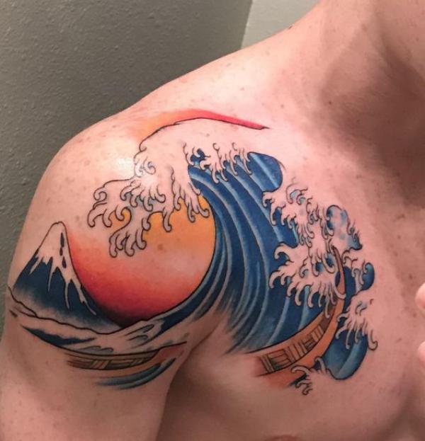 Japanese Wave Tattoo Designs with Meaning | Art and Design