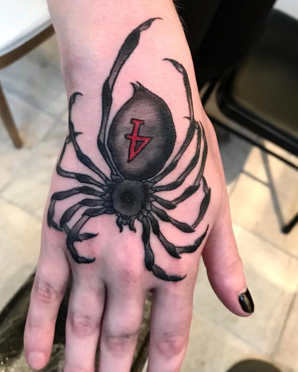 where do all the phantom troupe members have their tattoos Hisoka spider tattoo