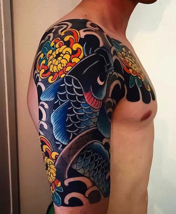 Koi Fish Tattoo Best Tattoo Studio in India Black Poison Tattoos
