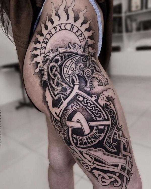 Odin ragnarok Viking warrior tattoos, Viking tattoo sleeve, Viking tattoos