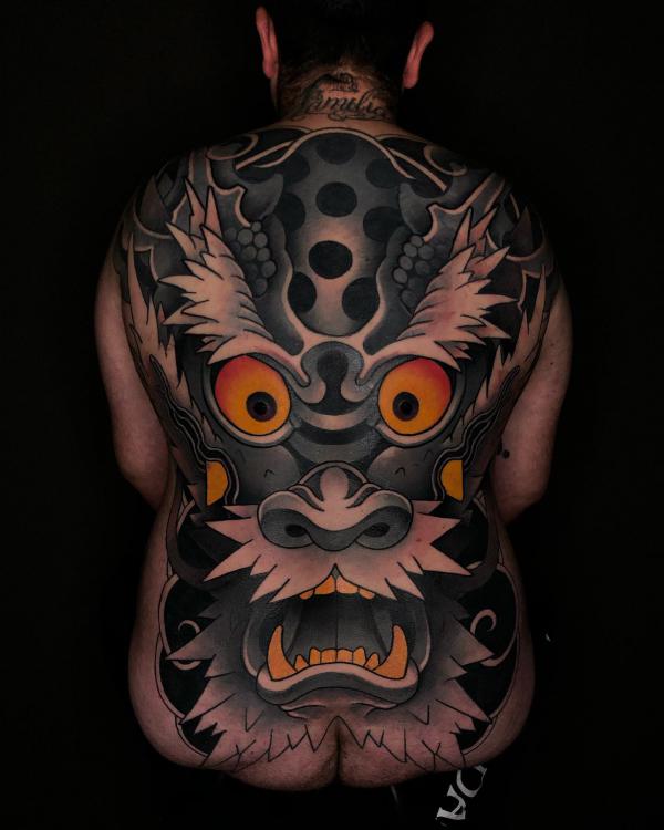 Oni demon full back piece